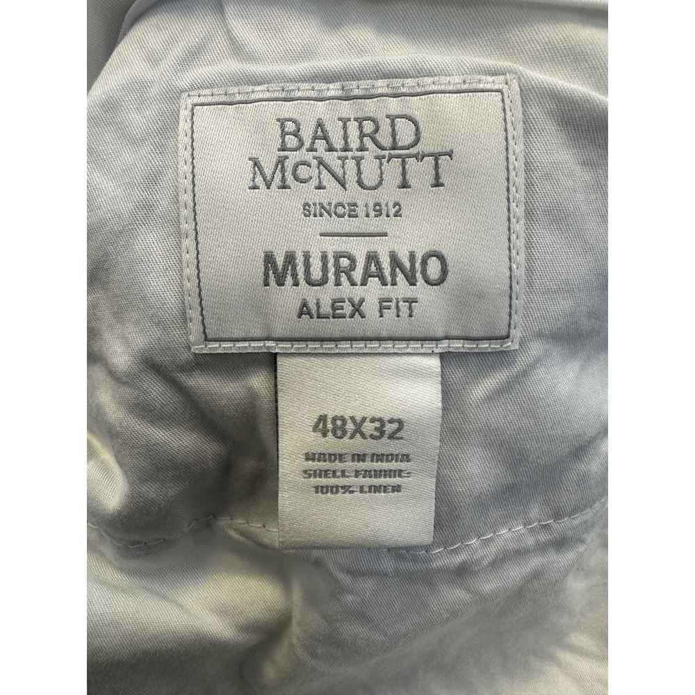 Murano Baird McNutt 100% Linen Alex Fit Flat Front Pants Mens 48" x 32" Cuffed - Picture 11 of 12